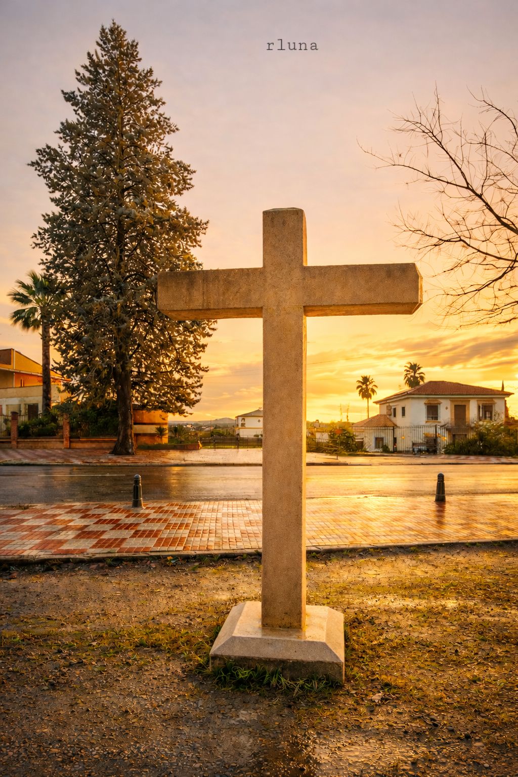 Foto de cruces y de la cruz en el paisaje de Cabra