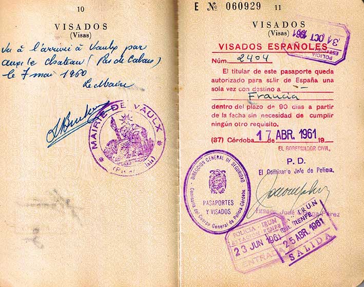 Foto del emigrante egabrense, emigración, extranjero, Cabra