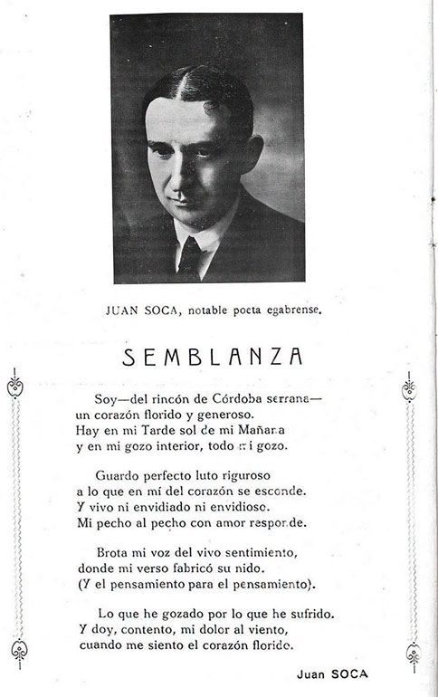 «Semblanza» de Juan Soca 