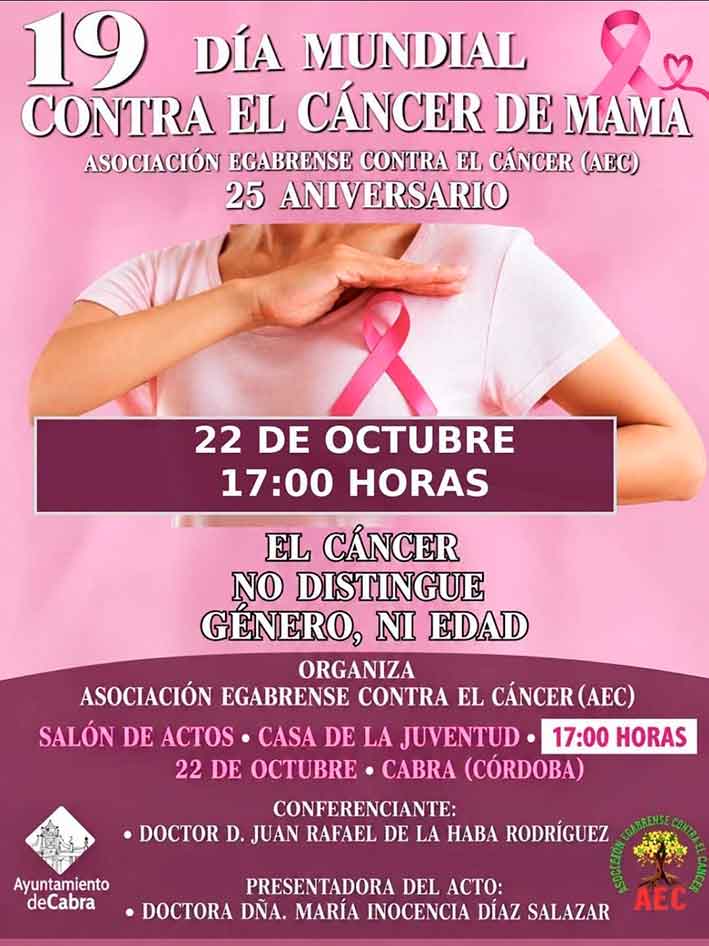 19 Día Internacional contra el cancer. Cabra octubre 2026