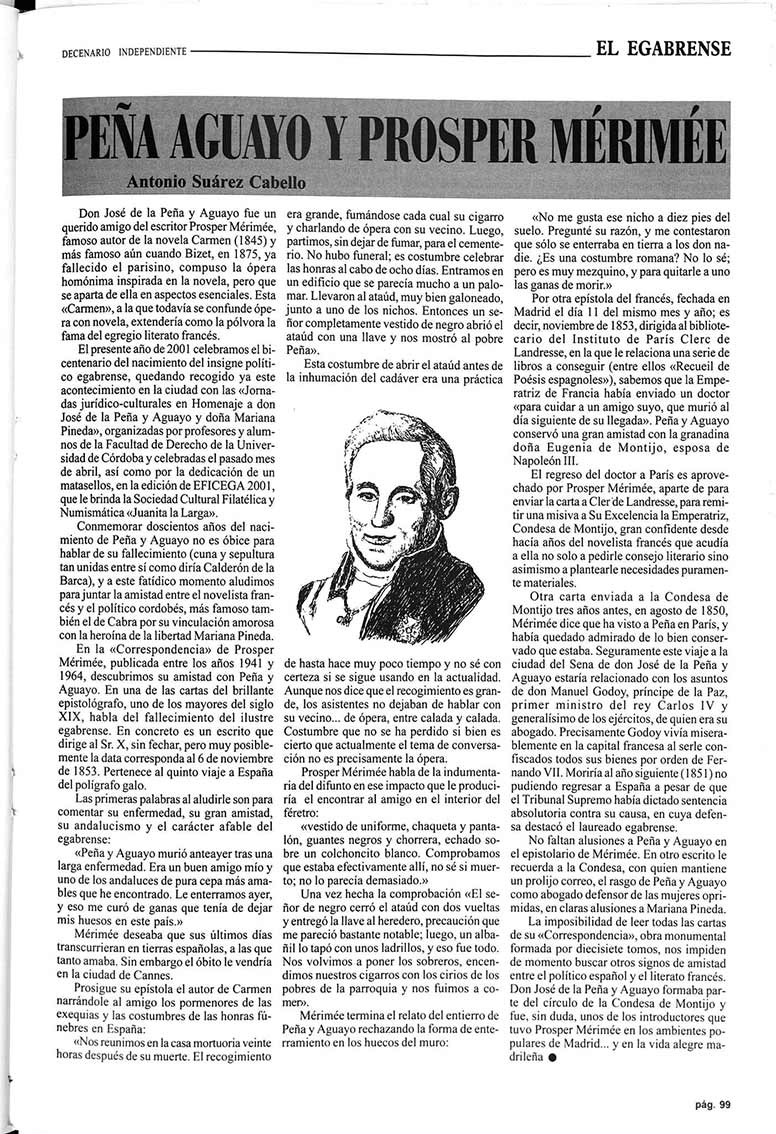Peña Aguayo y Prosper Mérimée 