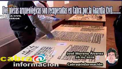  «Dos piezas arqueológicas son recuperadas en Cabra por la G.Civil» de José Moreno Álvarez