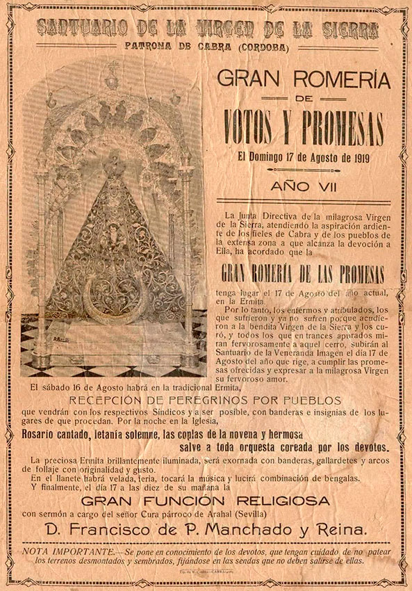 Fotografías relativa a la Virgen de la Sierra